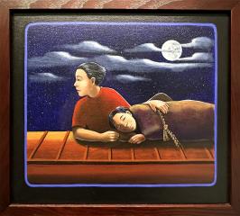 Judith Lowry painting, Night Train