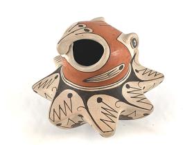 star-shaped pot with geometric designs