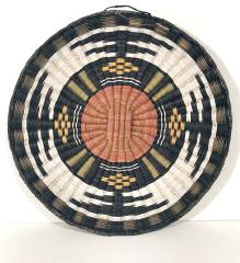 basket tray with geometric design
