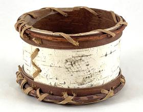 birch bark basket with trim