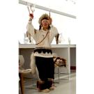 Chuna McIntyre performance in Yupik regalia