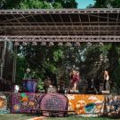 Trio of performers on stage